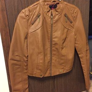 Light brown faux leather jacket